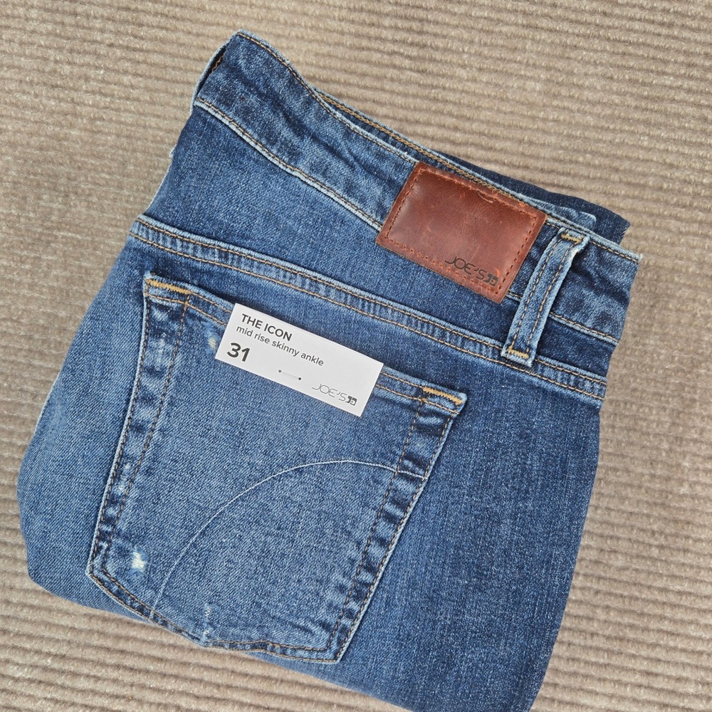 Joe's Jeans Womens 31 Blue The Icon Mid Rise Skinny Ankle Jeans